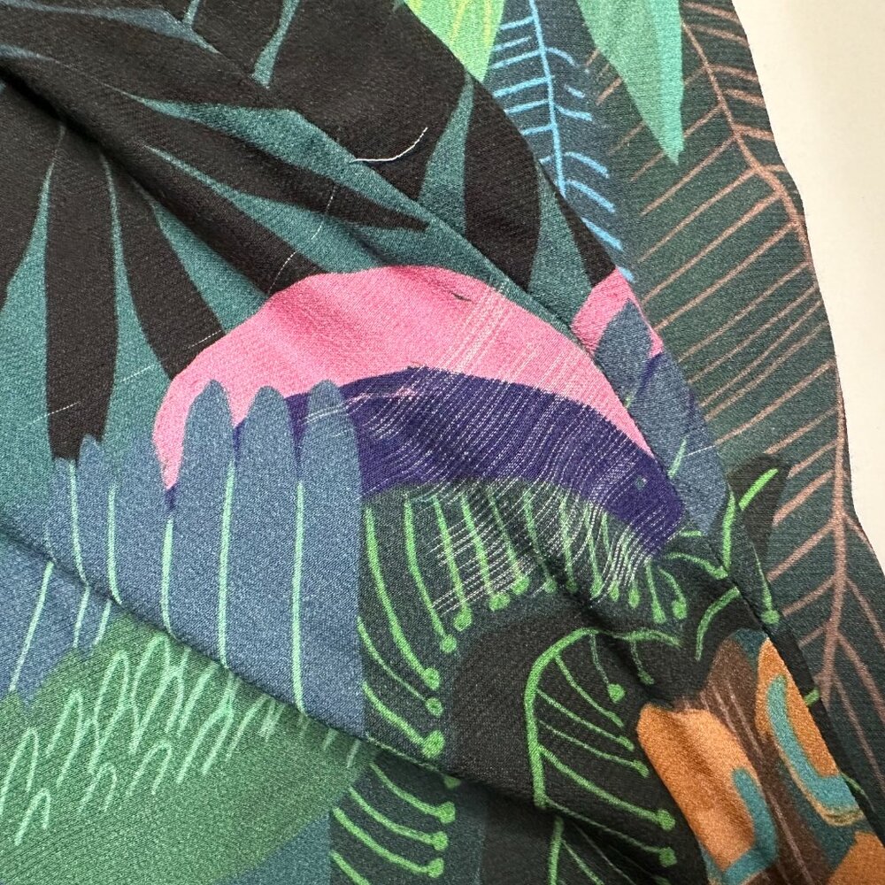 Anthropologie Farm Rio Tropique Embroidered Hem Jungle Pants Small - Picture 9 of 11